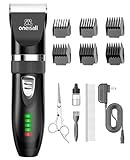 oneisall Quiet Cat Clippers for Matted & Long Hair, 2-Speed Cordless Pet Shaver Grooming Kit for Cats, Small Dogs & Animals (Black)