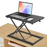 caflower 6 Fixed Height Levels Standing Desk Converter, Sit-to-Stand Desk, 23.6" x 13.4" Surface, Supports 33 lbs, Max Height 15.2" – Great for Monitors and Laptops