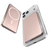 [0.3" Ultra Slim] [Alloy-Made] ULiXWH for Magsafe Portable Charger for iPhone, 2025 Upgrade 5000mAh Fast Charging Magnetic Power Bank, Wireless Battery Pack for iPhone 17 Air 16 15 Pro Max 14 13, Pink