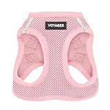 Best Pet Supplies Voyager Step-in Air Harness - All Weather Mesh, Reflective, No Pull Harness for Dogs, Cats - Secure with Hook & Loop Fastener, Buckle, Double D-Rings - Pink, S