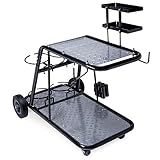 Eastwood Professional Welding Cart for TIG MIG Stick Welder Plasma Cutter Black Steel Construction with Trays Cable Gas Bottle Holder and Wheels