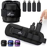 Sportneer Adjustable Ankle Weights: Improved Adjustable Leg Weights, Weight Cuffs Weights for Gym, Fitness, Workout, 1-5 lbs per Ankle, 1-10 lbs per Pair