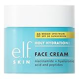 e.l.f. SKIN Holy Hydration! Face Cream - Broad Spectrum SPF 30 Sunscreen, Moisturizes & Softens Skin, Quick-Absorbing & Ultra-Hydrating, 1.8 Oz (50g)