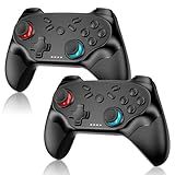 Wireless for Nintendo Switch Controller, for Switch 2/1 Lite/OLED/PC/Android/IOS, for Switch Controllers with, Dual Vibration, Screenshot Function, Bluetooth, Turbo Function 2 Pack