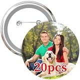 YZPPDHFC Photo Buttons, Personalized Button Pins, Custom Badge Pins 20 PCS
