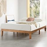 Mellow Naturalista Classic - 12 Inch Solid Wood Platform Bed with Wooden Slats, No Box Spring Needed, Easy Assembly, Full, Natural Pine