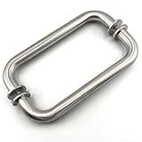 NovaNectar Glass Shower Door Handle, Bathroom Shower Door Replacement Handles, Back to Back 304 Stainless Steel Pull Hardware for Sliding、Frameless Shower Doors Pull Handle (Brushed Nickel, 8 inch)