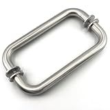 NovaNectar 8'' Shower Door Handles Glass Pull Door Handle, Brushed Nickel