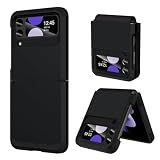 DUEDUE Design for Samsung Galaxy Z Flip 3 Case with Hinge Protection, Heavy Duty Shockproof Anti Scratch Cover Full Body Protective Phone Case for Samsung Z Flip 3, Black