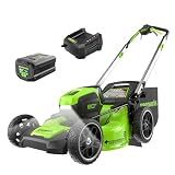 Greenworks 80V 21 in Self-Propelled Lawn Mower, 4.0 Ah Battery and Charger
