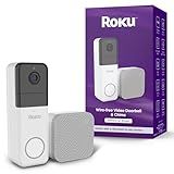 Roku Smart Home Wireless Video Doorbell & Chime - 1440p HD Night Vision Ultrawide View Doorbell Camera with Motion & Sound Detection, Works with Alexa & Google - 90-Day Subscription Included