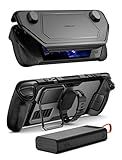 JSAUX ModCase for Steam Deck, PC0104 Modular Steam Deck Case with PB6501 20000mAh Power Bank Valve Steam Deck Accessories Include Back Case, Face Cover, Power Bank, Metal Bracket, Strap-Power Bank Set