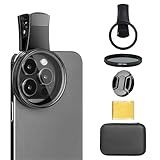 52mm Clip-on CPL Phone Camera Lens Filter Kit, Circular Polarizer Polarizing Filter Compatible with iPhone 16 15 14 13 12 11,Upgrade Smartphones Portable Polarizer