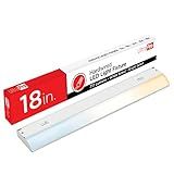 UltraPro 18 inch Hardwired Under Cabinet Lights, 3 Color Settings - 2700K/4000K/5000K - Warm White, Cool White, and Daylight, Under Cabinet Lighting, Dimmable Under Counter Lights for Kitchen, 45367