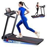 Treadmills for Home 3.0HP Quiet Foldable Treadmill with Incline, Portable Walking Pad with Handle Bar, Walking Pad Treadmill for Running and Jogging with 330 LBS Capacity