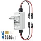 Pjerjzn Solar Panel Disconnect Switch 1000V 50A PV Disconnect Switch Outdoor Miniature Circuit Breaker IP65 for Solar PV Homes Battery (1000V 50 Amp)