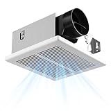 Amico Bathroom Exhaust Fan, 1.0 Sones, 80 CFM, Low Noise, Ceiling Mounted Retrofit Ventilation Fans, 4 Inch Duct, No Attic Access Needed- UL Certified