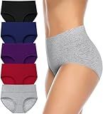 Annenmy Women's Underwear, Women Soft Stretch Panties Full Coverage Brief Plus Size Panties (3X-Large, Dark, 5-Pack)