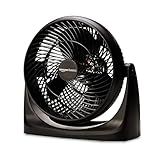 Amazon Basics Air Circulator Fan, Desk Fan for Bedroom, Home and Office, With 90-Degree Tilt Head, 3 Speed Settings, Lightweight (4.2 LBS), 70 Watts, Black, 14.8"Wx7.6"Dx14.1"H