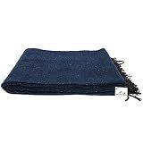Open Road Goods Handmade Solid Color Yoga Blanket - Thick Mexican Blanket or Throw - Made for Yoga! (Slate Blue Blanket)