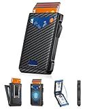 Wallet for Men RFID Wallet with 2 ID Windows & Money Clip, Slim Card Holder