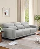 Amada 89" Sofa, 3 Seater Couch Sofa for Living Room, Modern Sofa with Deep Seats & Wide Armrests, Comfy Couch with Removable Washable Covers & Linen Fabric, Easy Assembly