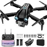 Drone with Camera 1080P HD, Mini Drone for Beginners Kids Adults, RC Quadcopter with 2 Batteries, Carrying Case, Stable Hover, Trajectory Flight, Gravity Control, One Key Take Off/Land, Toys Gifts for Teen Boys Girls, Black