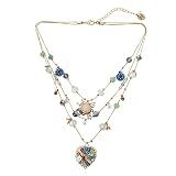 Betsey Johnson Woven Heart Layered Necklace