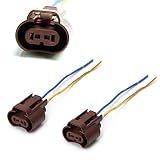 iJDMTOY OEM 9006 HB4 Female Adapters Wiring Harness Sockets w/ 4-Inch Wire Pigtails Compatible with High/Low Beam or Fog Lights Use