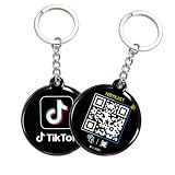 Jruzzian NFC Social Media Keychain for Tiktok with QR Code
