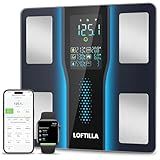 LOFTILLA Smart Scale for Body Weight, Accurate Scale with BMI Body Fat Muscle Mass, 8-in-1 Large Display, Digital Bathroom Scales for 14 Body Composition Metrics, Sync with Fitness App