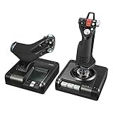 Logitech G X52 Pro USB Flight Control System - HOTAS Joystick and Throttle for Flight Simulators - LCD Display, 3D Twist Rudder, Programmable Commands, USB 2.0 - Compatible with Windows PC