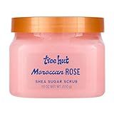 Tree Hut Moroccan Rose Shea Sugar Scrub, Exfoliating & Hydrating Body Scrub with Shea Butter & Essential Oils, Smooth & Soften Skin, 18 oz