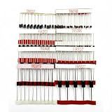 Diode Assortment Kit 100PCS Fast Recovery & Rectifier Diodes, Includes 1N4148 1N4007 1N5819 1N5399 FR107 FR207 1N5408 1N5822 for DIY Electronics Arduino Circuit Projects, Repair