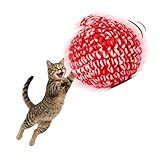 JAYU PET Red Cat Ball [W/O Bell Version] - Handmade Silvervine Cat Toy with Catnip, Interactive Matatabi Ball for Indoor Cats & Kittens, Feline Play Toy & Gift (2.7 inch)