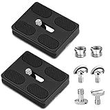 Niewalda Universal Tripod Quick Release Plate, Quick Release Plate, Arca Swiss Plate with 1/4 Inch Slotted Screw, C-Ring/D-Ring Screw, 1/4"-3/8" Screw, for DSLR Camera Tripod Ball Head(PU-50)