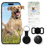 Dog Tracker, GPS Tracker for Dogs with Real-Time Location Tracking, No Monthly Fee or SIM Card, IP68 Waterproof Dog Tracker Collar, Sound Alert, Up to 365-Day Battery, iOS Only (Black)