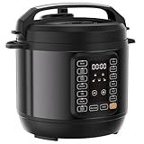 Sweetcrispy 16-in-1 Electric Pressure Cooker 6QT, 12-Preset Multi Cookers with Ceramic Pot, Slow Cook Rice Steamer Sauté Soup Yogurt Maker and More, Recipe Book
