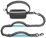 iYoShop Hands Free Dog Leash with Zipper Pouch, Large, 25-120 lbs, Black