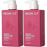 Medix 5.5 Retinol Body Lotion Firming Moisturizer | Crepey Skincare Treatment | Retinol Body Cream | Anti Aging Firming Cream For Women Targets Look Of Crepe Skin, Wrinkles, & Sagging Skin, 2-Pack