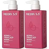 Medix 5.5 Retinol Body Lotion Firming Moisturizer | Crepey Skincare Treatment | Retinol Body Cream | Anti Aging Firming Cream For Women Targets Look Of Crepe Skin, Wrinkles, & Sagging Skin, 2-Pack