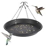 Briwooody 1 Set 12.8'' Bird Seed Catcher Tray Platform Bird Feeder Large Hanging Tray Fits Most Feeders Catches Most Falling Seed and Husk Outdoor Yard Garden Backyard for Attracting Birds, Black