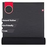 Manduka EKO Yoga Mat 71" - 5mm | Natural Rubber | Eco-Friendly | Soft Textured Surface | Natural Next-to-Skin Feel | 71x 26 inches | Charcoal