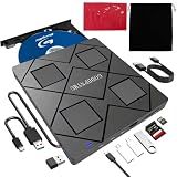 GODBPNYMU 8-in-1 External Blu-ray Drive, USB-C Hub & Card Reader for Laptop