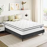 Vesgantti Queen Size Mattress, 12 Inch Hybrid Queen Bed Mattress in a Box with Memory Foam and Pocket Spring, Ergonomic Design & Pressure Relief, Medium Firm Feel, 60"*80"*12"