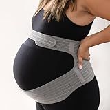 haakaa Maternity Support Belt for Back Pain, Pregnancy Belly Band for Lower Back & Pelvic Support, One-Piece Adjustable Breathable Belly Support Band for Pregnant Women, Comfortable All-Day Wear, M