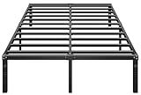 HLIPHA Metal Platform Bed Frame 18 Inch Tall,No Box Spring Needed,Queen Size Bed with Heavy Duty Strong Support Slats,Easy to Assemble,Black