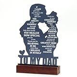 Dad Gifts from Daughter - Meaningful Fathers Day, Birthday, Christmas Sentimental Present for Father, Step Bonus Dad Daddy Papa Pop Old Man Acrylic Keepsake Plaque for Desk Decor Office Home