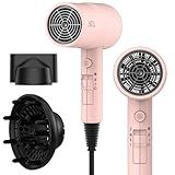 AINA Hair Dryer with Diffuser, Blow Dryer for Women | Advanced Ionic Technology, Ceramic Coating | Cold Shot Features Turbo Heat for Fast Drying and Shine 110V/ALCI (Babe Pink)