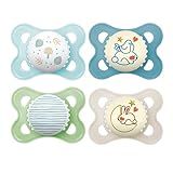 MAM Original Day & Night Pacifiers, Binky Pacifier for 0-6 Months, BPA-Free Silicone, Glows in The Dark, Best for Newborn Babies, Developed with Medical Experts, 4 Count Binkies